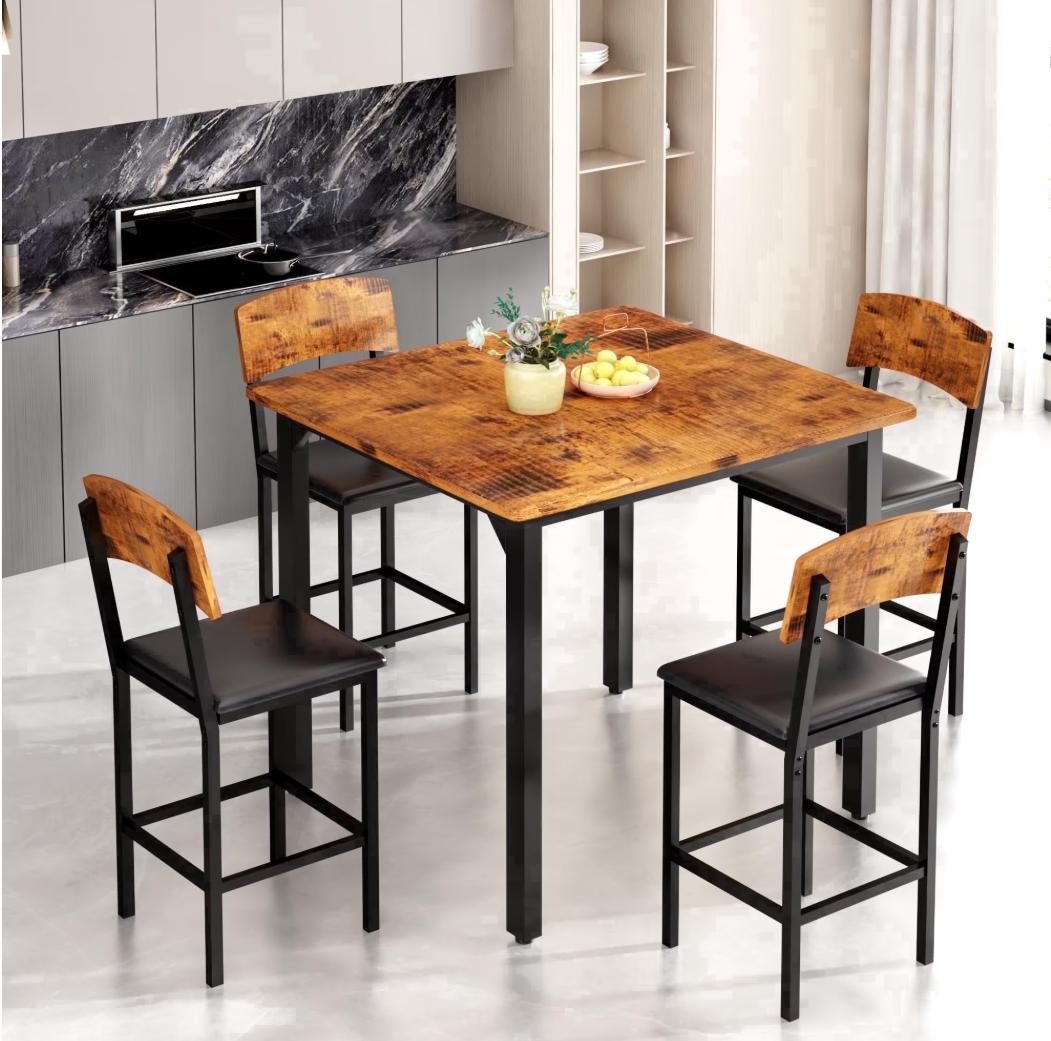 Baxluxe four-person dining table and chair set
