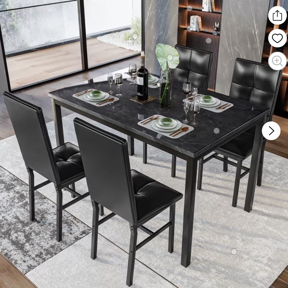 Baxluxe Dining Table Set for 4 Counter Height