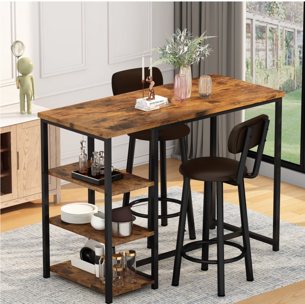 BAXLUXE Bar Table Set of 3