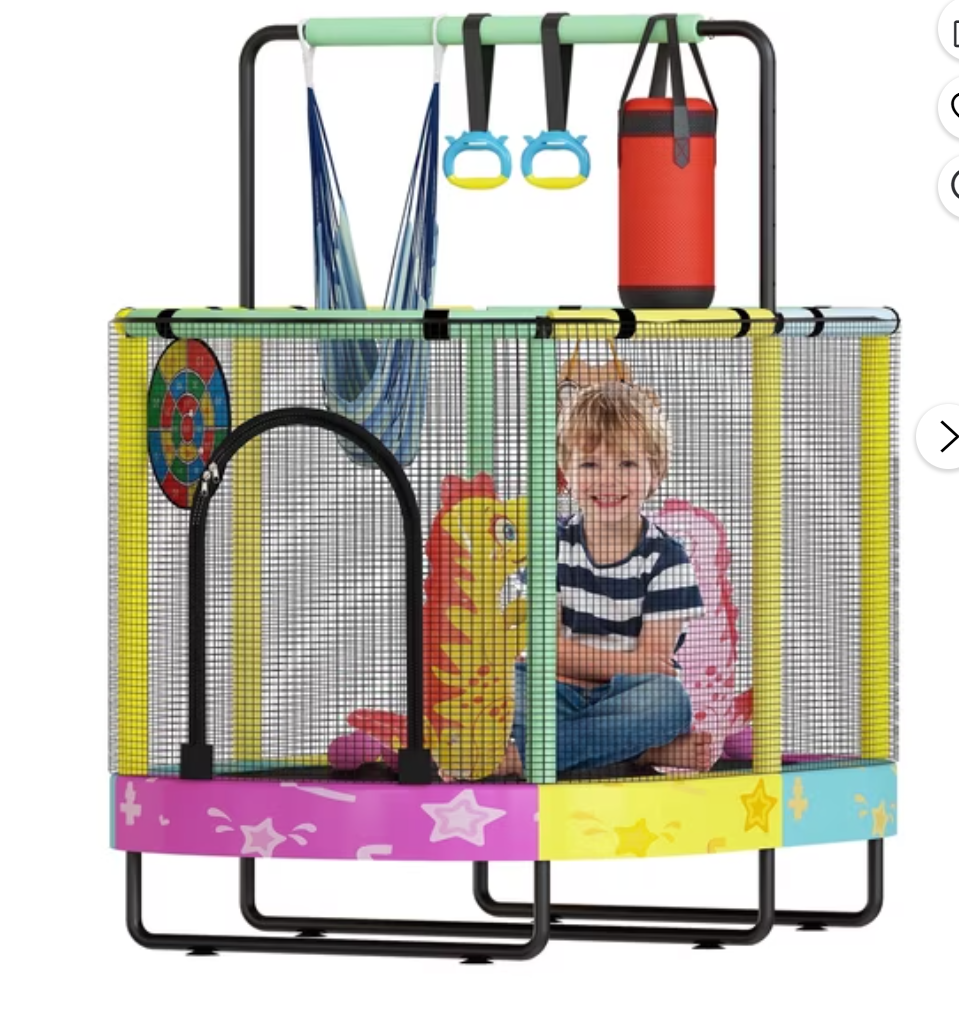 Baxluxe 60" Kids Trampoline 7-in-1