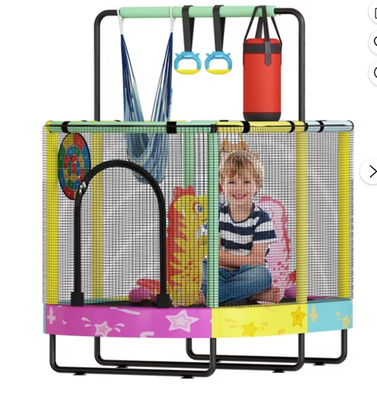 Baxluxe 60" Kids Trampoline 7-in-1