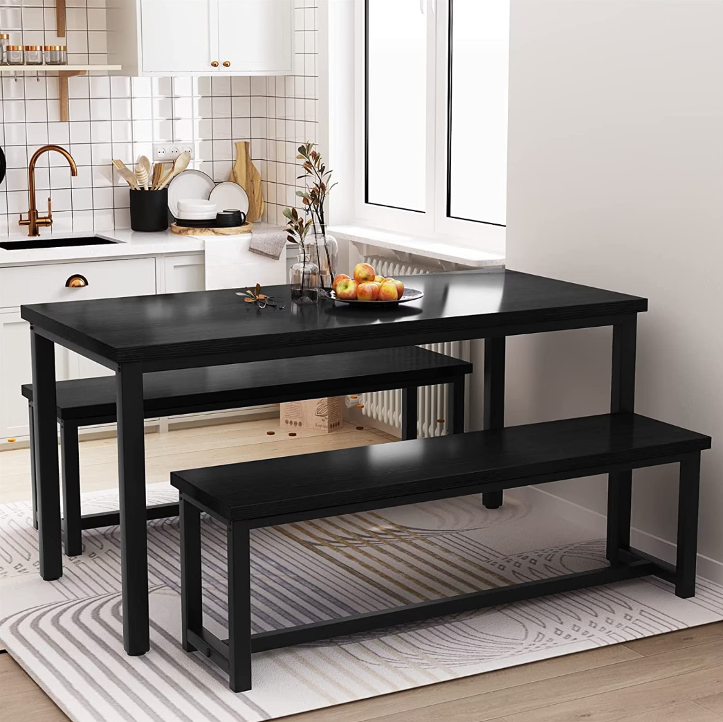 Baxluxe Dining table set with 2 benches