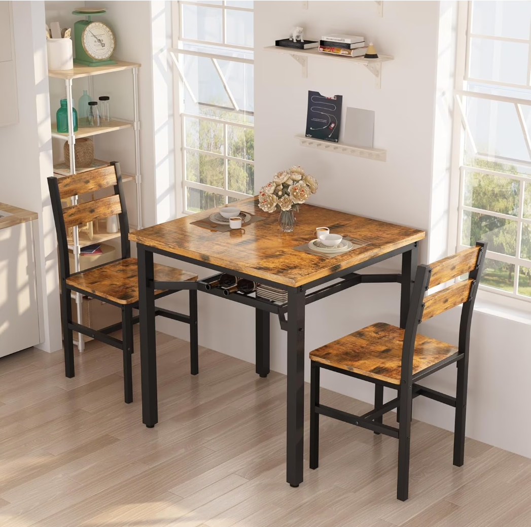 baxluxe 3 Piece Dining Table Set for 2