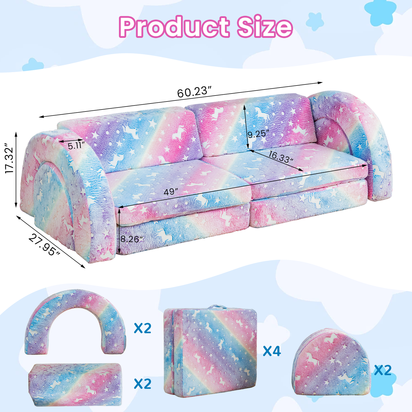 Stmoze Nugget sofa, modular game sofa, convertible game castle sofa, instant rebound 28D foam sofa, game room sofa, bedroom furniture