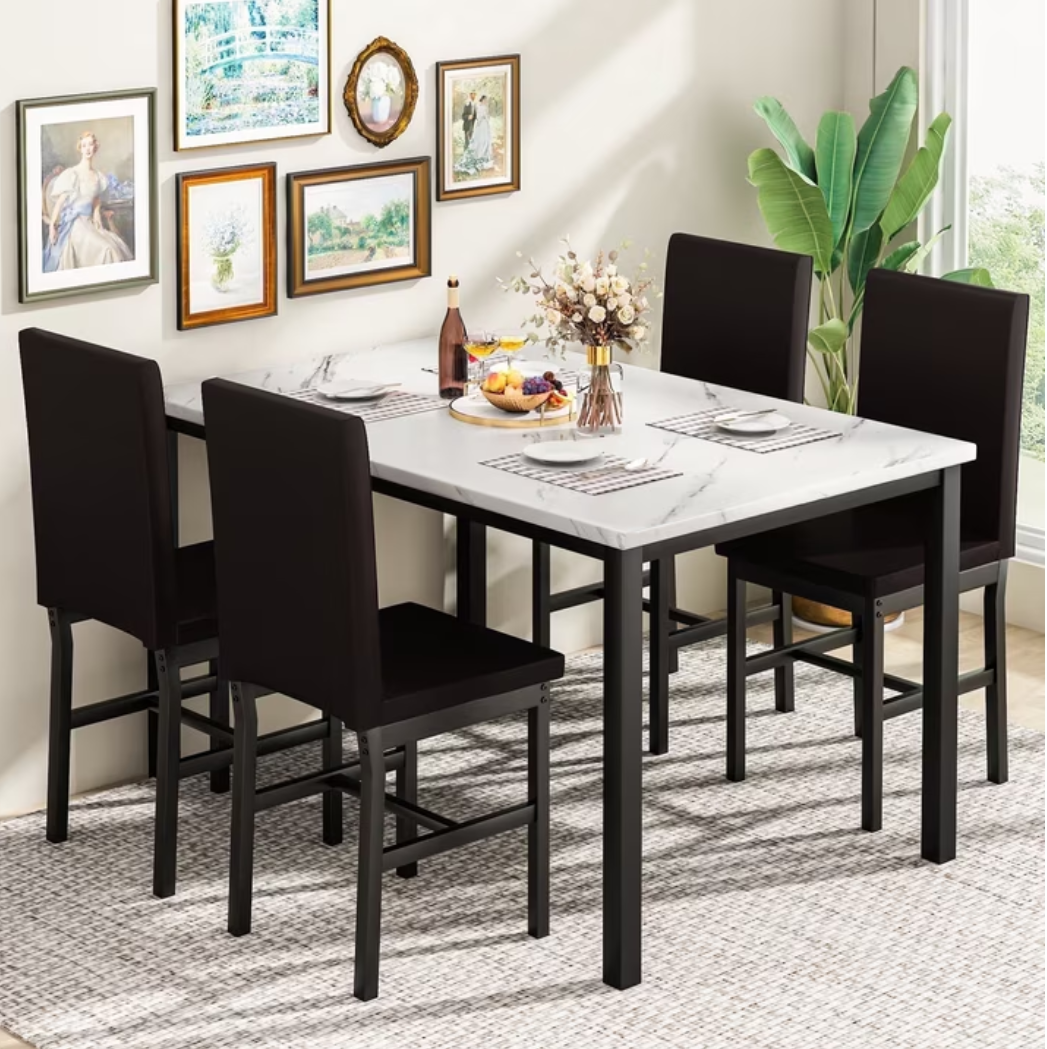 Baxluxe Modern Dining Table 5 Piece Set