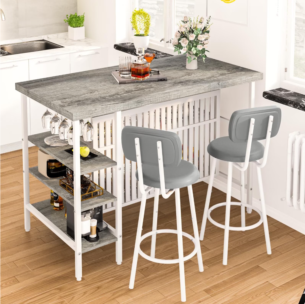 BAXLUXE Bar Table Set of 3